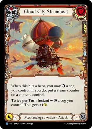 Cloud City Steamboat (Red) [SEA015] (High Seas)  Rainbow Foil