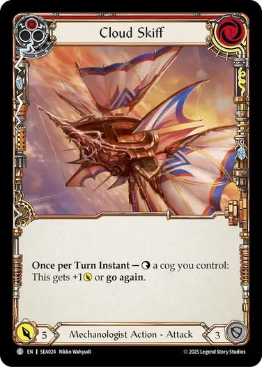 Cloud Skiff (Red) [SEA024] (High Seas)  Rainbow Foil