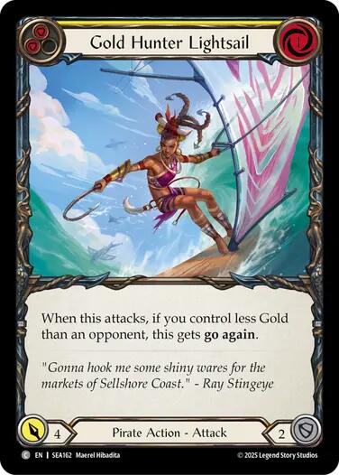Gold Hunter Lightsail [SEA162] (High Seas)  Rainbow Foil