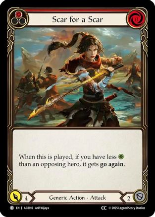 Scar for a Scar (Red) (CC Tag) [AGB012] (Armory Deck: Gravy Bones)