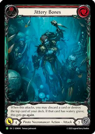 Jittery Bones (Red) (GEM049) - GEM Pack 2 Rainbow Foil