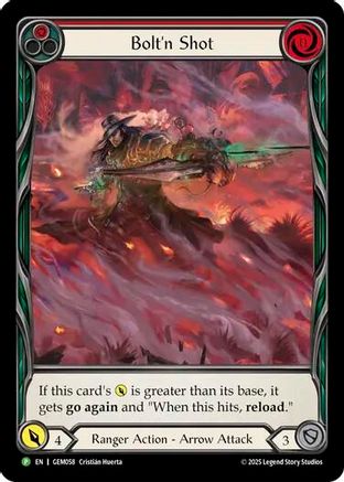 Bolt'n Shot (Red) (GEM058) - GEM Pack 2 Rainbow Foil