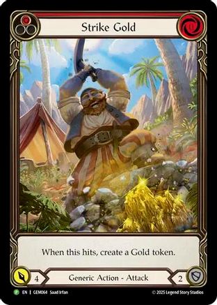 Strike Gold (Red) (GEM064) - GEM Pack 2 Rainbow Foil