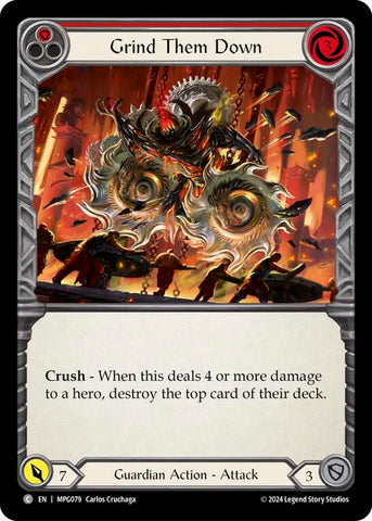 Grind Them Down (Red) [MPG079] (Mastery Pack Guardian)