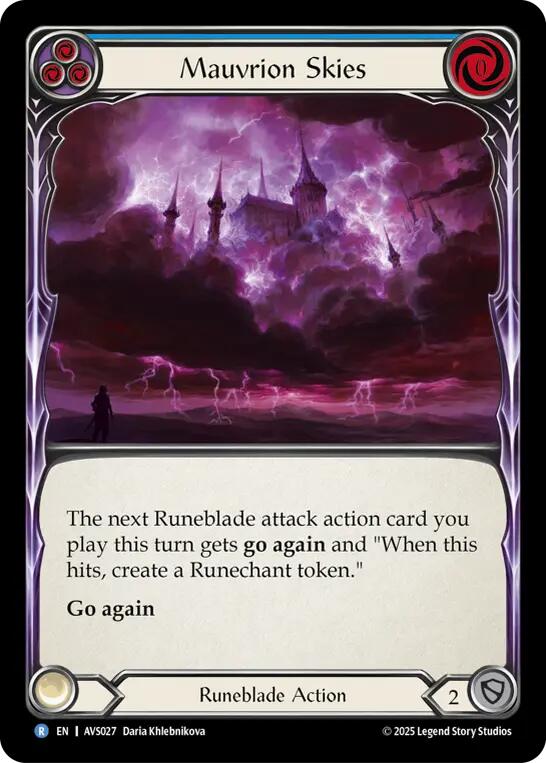 Mauvrion Skies (Blue) [AVS027] (Armory Deck: Legends Viserai)