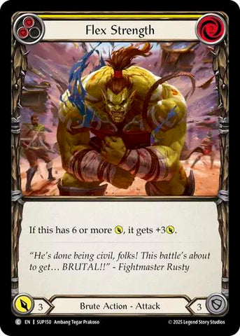 Flex Strength (Yellow) [SUP150] (Super Slam)  Rainbow Foil