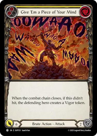 Give 'Em a Piece of Your Mind (Yellow) [SUP153] (Super Slam)