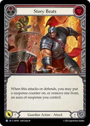Story Beats (Red) [SUP181] (Super Slam)  Rainbow Foil