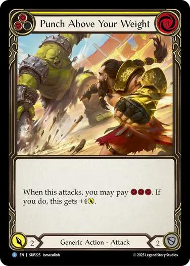 Punch Above Your Weight (Yellow) [SUP225] (Super Slam)  Rainbow Foil