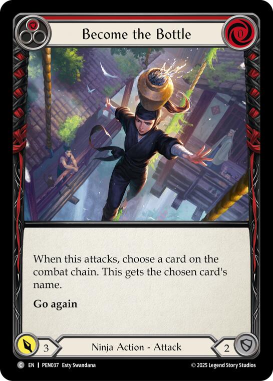 Become The Bottle (Red) (Rainbow Foil) [PEN037] (Compendium of Rathe)  Rainbow Foil