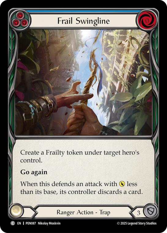 Frail Swingline (Blue) (Rainbow Foil) [PEN087] (Compendium of Rathe)  Rainbow Foil