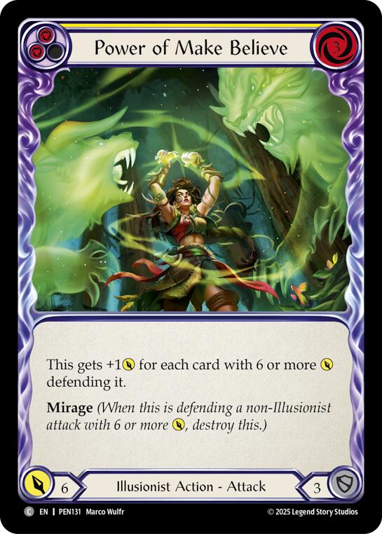 Power Of Make Believe (Yellow) (Rainbow Foil) [PEN131] (Compendium of Rathe)  Rainbow Foil