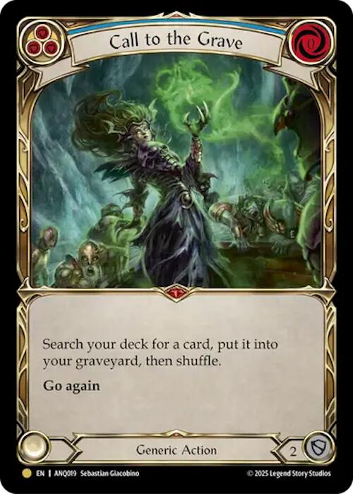 Call To The Grave (Blue) (Gold) [ANQ019] (Compendium of Rathe - Antiquity Pack)