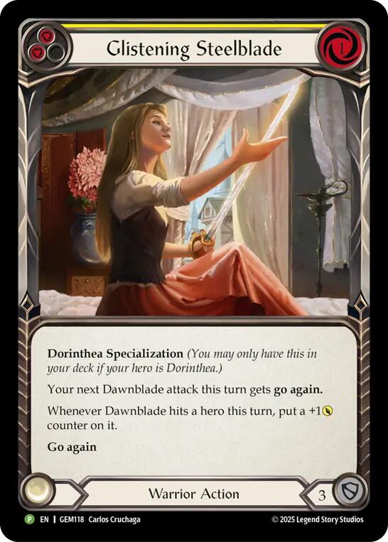 Glistening Steelblade [GEM118] (GEM Pack 4)  Rainbow Foil