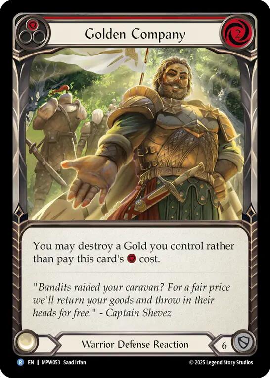 Golden Company (Red) [MPW053] (Mastery Pack Warrior)  Rainbow Foil