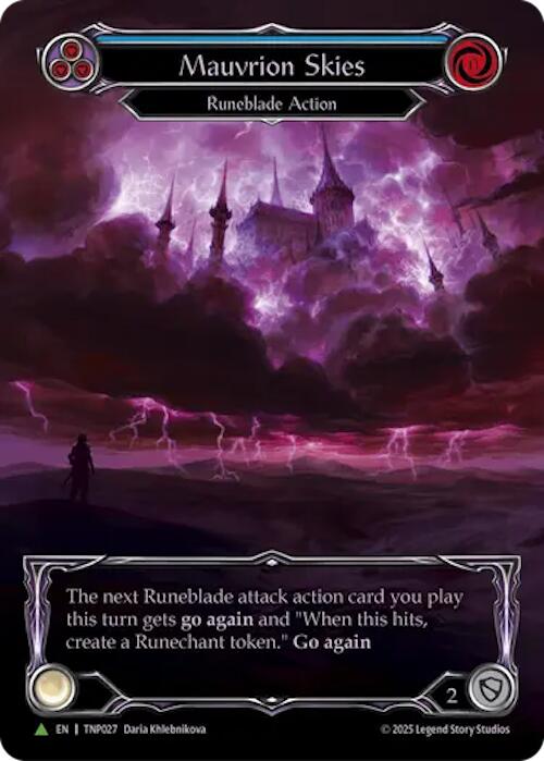 Mauvrion Skies (Blue) (Marvel) [TNP027] (Promo)  Rainbow Foil