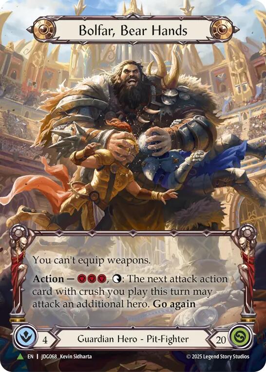 Bolfar, Bear Hands (Marvel) [JDG068] (Promo)  Cold Foil