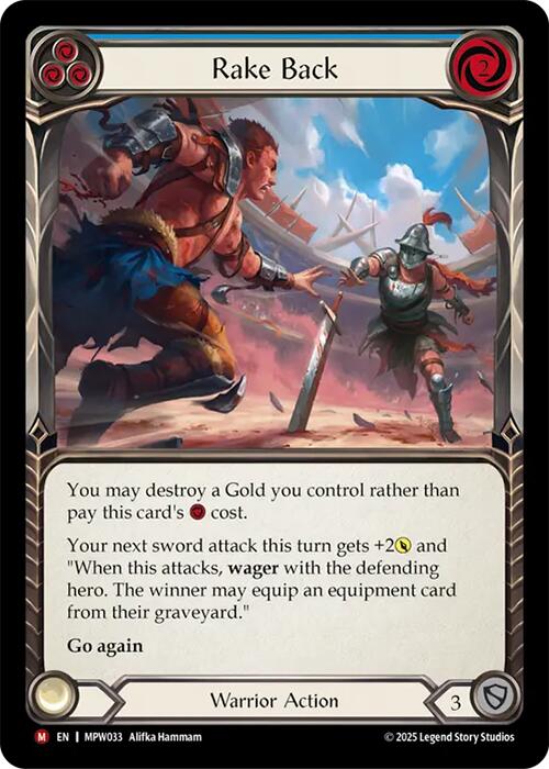 Rake Back (Blue) [MPW033] (Mastery Pack Warrior)  Rainbow Foil
