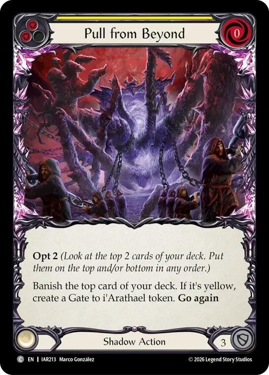 Pull from Beyond (Yellow) [IAR213] (Usurp the Shadow Throne)  Rainbow Foil