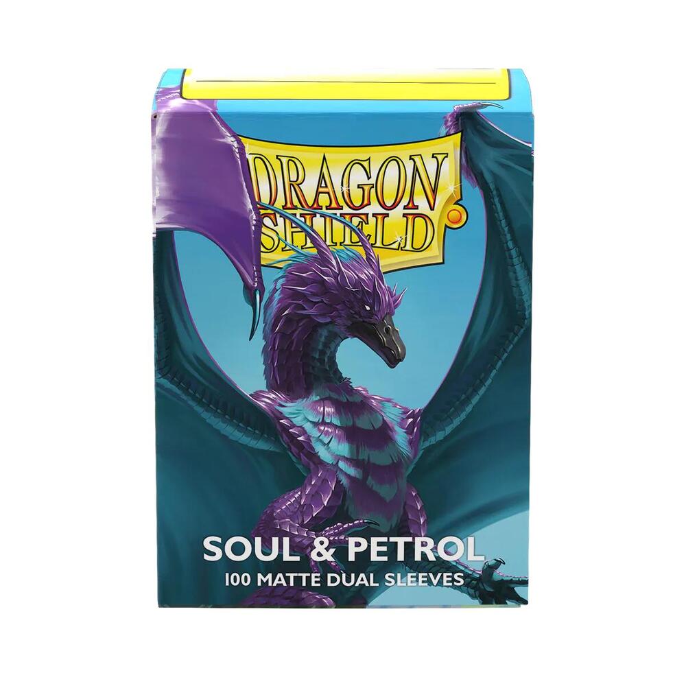 Dragon Shield Dual Matte Standard Sleeves - Soul & Petrol (100 Pack) - Dragon Shield Card Sleeves