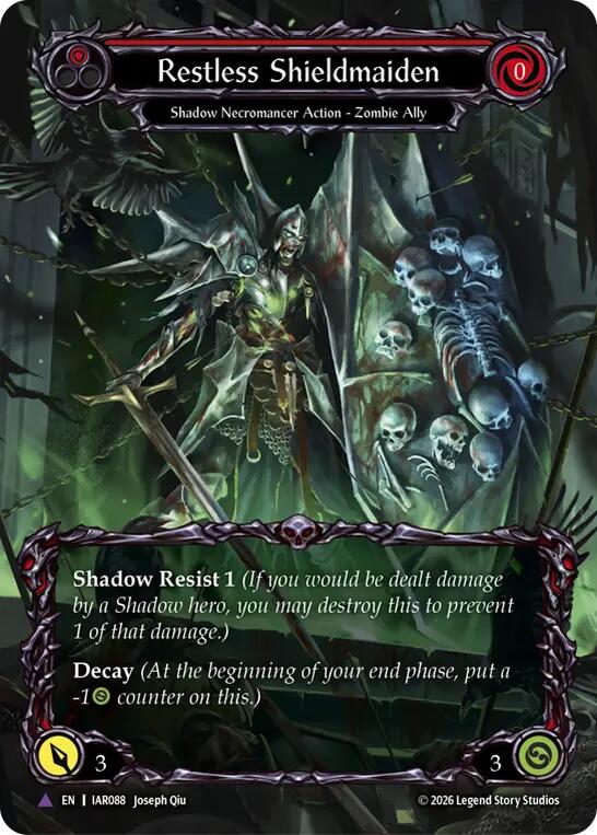 Restless Shieldmaiden (Marvel Cold Foil) [IAR088] (Usurp the Shadow Throne)  Cold Foil