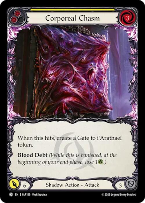 Corporeal Chasm (Yellow) [IAR186] (Usurp the Shadow Throne)  Rainbow Foil