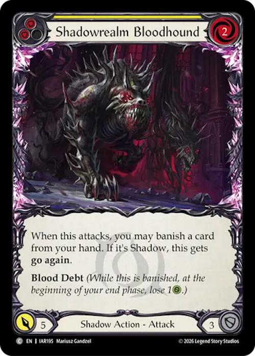 Shadowrealm Bloodhound (Yellow) [IAR195] (Usurp the Shadow Throne)