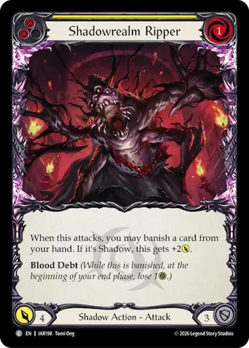 Shadowrealm Ripper (Yellow) [IAR198] (Usurp the Shadow Throne)  Rainbow Foil
