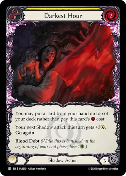 Darkest Hour (Yellow) [IAR210] (Usurp the Shadow Throne)  Rainbow Foil