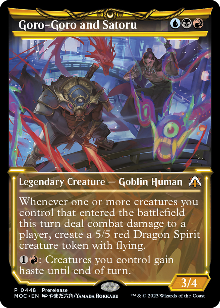 Goro-Goro and Satoru (Showcase Planar Booster Fun) [March of the Machine Commander]