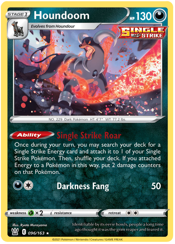houndoom holographic card Pokemon TCG if an attack damages the Defending Pokemon after applying Weakness and Resistance) Houndoom 08/64 Neo Revelation for