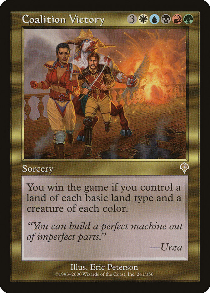 win cards mtg Coalition Victory [Invasion] Printing:THB 222 deck Magic: The Gathering |