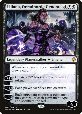 Liliana, Dreadhorde General [War of the Spark Prerelease Promos]