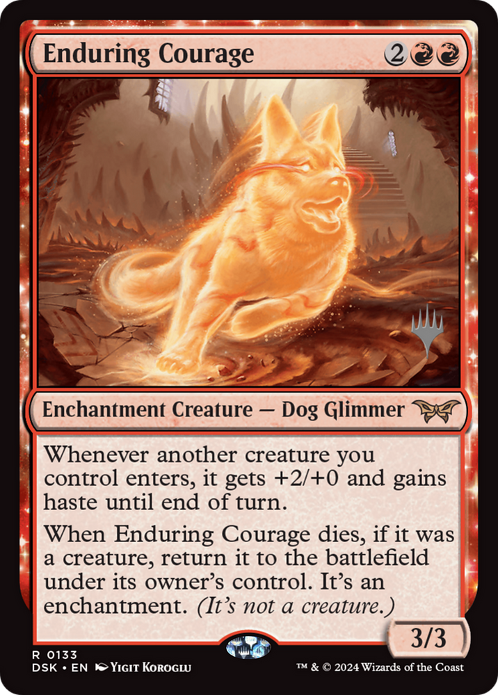 Enduring Courage (Promo Pack) [Duskmourn: House of Horror Promos]