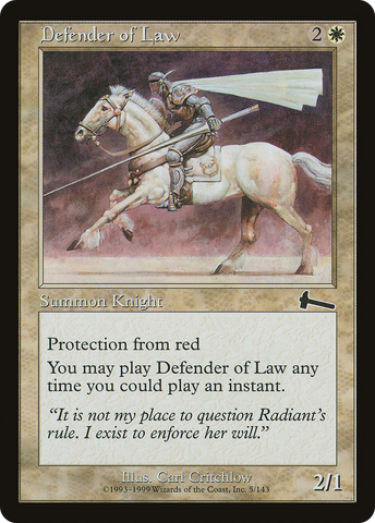 Defender of Law [Urza's Legacy]