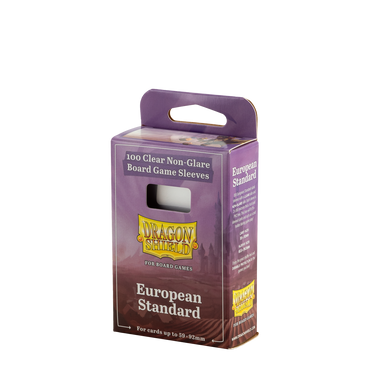 Dragon Shields: (100) Clear European Standard Board Game Sleeves
