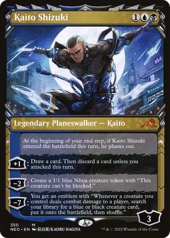 Kaito Shizuki (Showcase Ninja) [Kamigawa: Neon Dynasty]