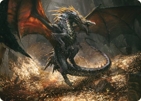 mtg lord of the rings full art cards Cavern-Hoard Dragon Art Card [The Lord of the Rings: Tales of Middle-e