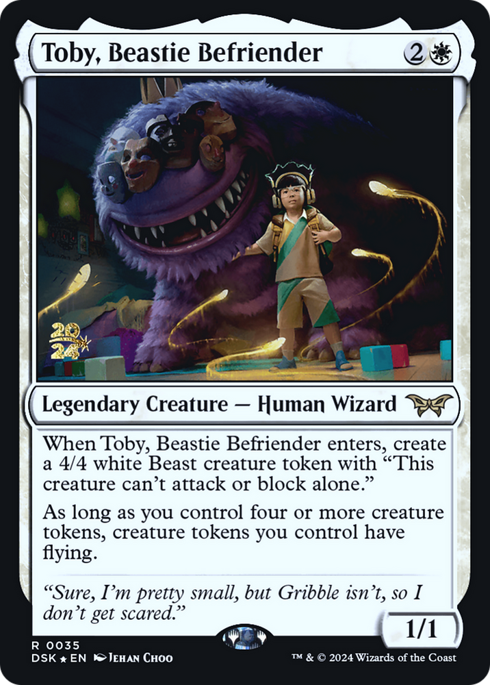 Toby, Beastie Befriender [Duskmourn: House of Horror Prerelease Promos]