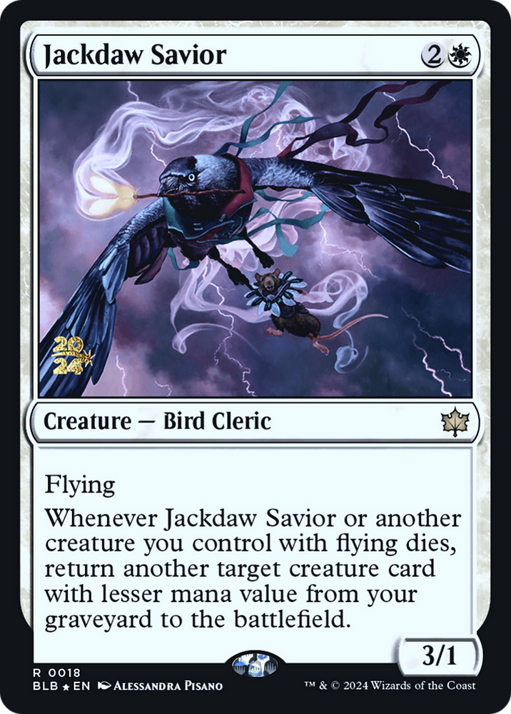 Jackdaw Savior [Bloomburrow Prerelease Promos]