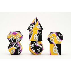 Fan Roll Sharp Edge Silicone Rubber Dice Set: PRIDE