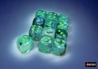 Borealis 16mm d6 Dice Block (12 Dice)