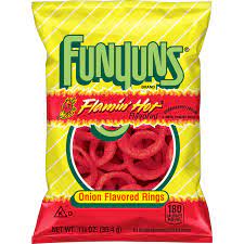 Funyuns, Flamin' Hot Flavored, Onion Flavored Rings