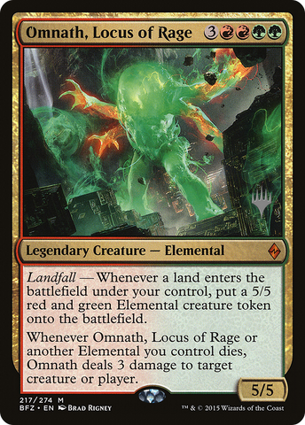 Omnath, Locus of Rage (Promo Pack) [Battle for Zendikar Promos]