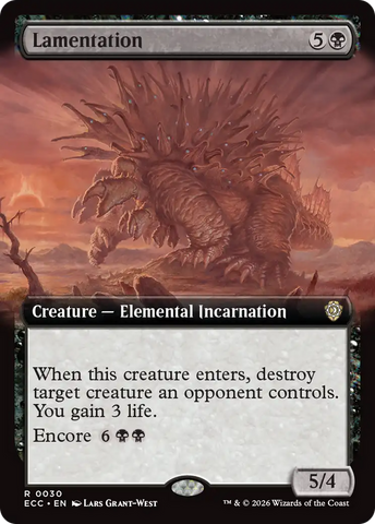 Lamentation (Extended Art) [Lorwyn Eclipsed Commander]