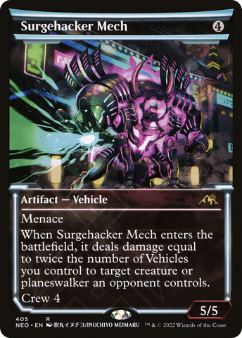 Surgehacker Mech (Showcase Soft Glow) [Kamigawa: Neon Dynasty]