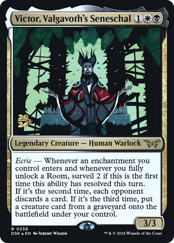 Victor, Valgavoth's Seneschal [Duskmourn: House of Horror Prerelease Promos]