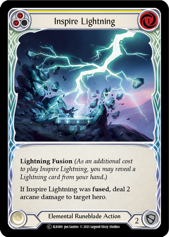 Inspire Lightning (Yellow) [U-ELE089] (Tales of Aria Unlimited)  Unlimited Rainbow Foil