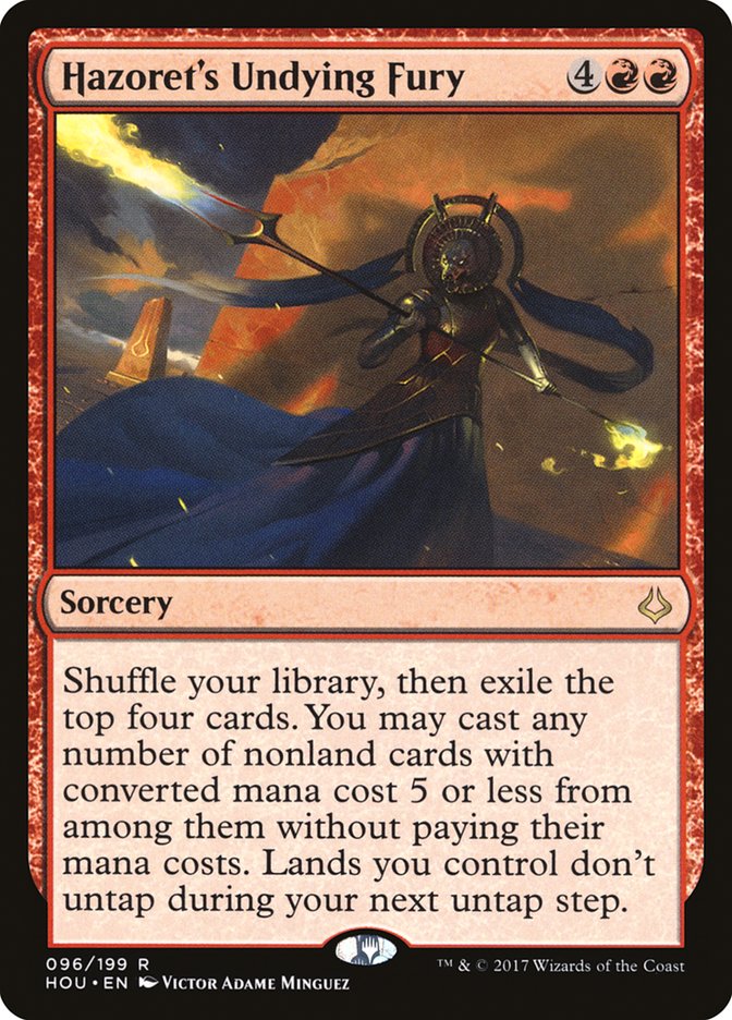 Hazoret's Undying Fury 2x FOIL HOU MTG Hour of Devastation Rare MINT red Hazoret's Undying Fury 2x FOIL HOU MTG Hour of Devastation Rare MINT red