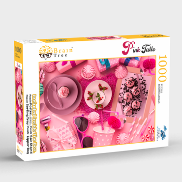 Pink Table Jigsaw Puzzles 1000 Piece